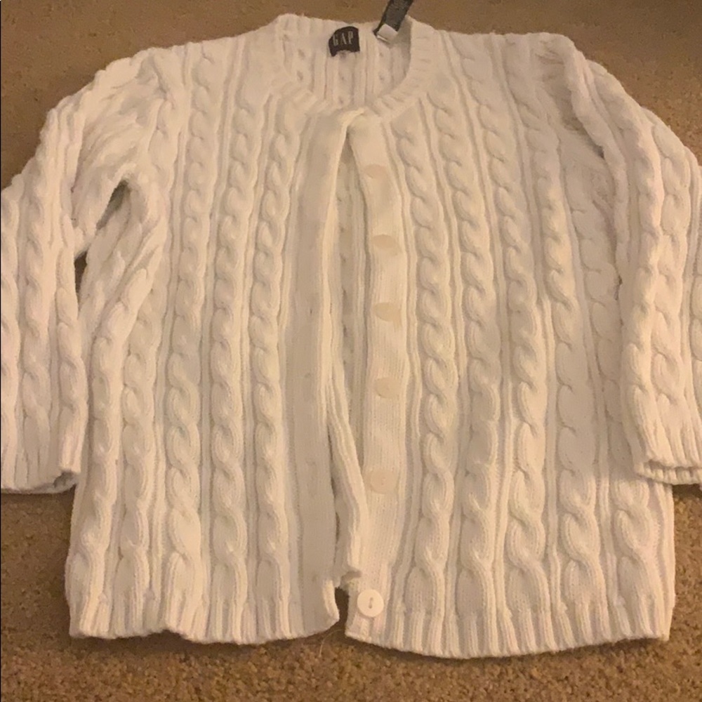 Gap small white cardigan